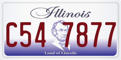 IL license plate C547877
