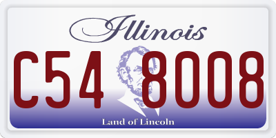 IL license plate C548008