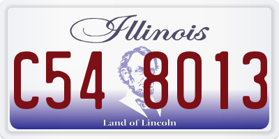 IL license plate C548013