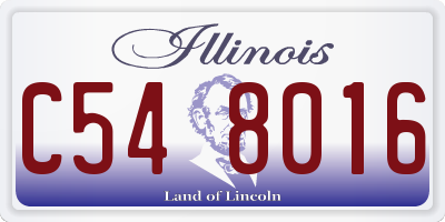 IL license plate C548016