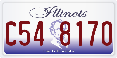 IL license plate C548170
