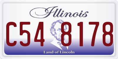 IL license plate C548178