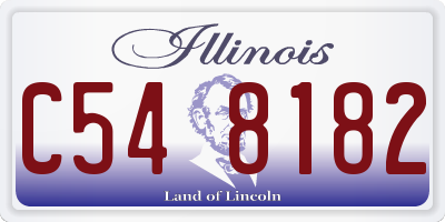 IL license plate C548182
