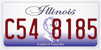 IL license plate C548185