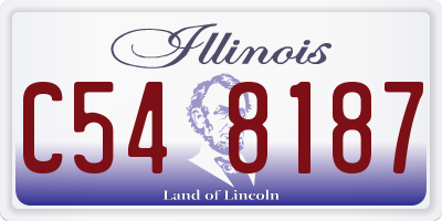 IL license plate C548187