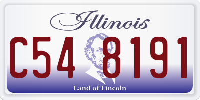 IL license plate C548191