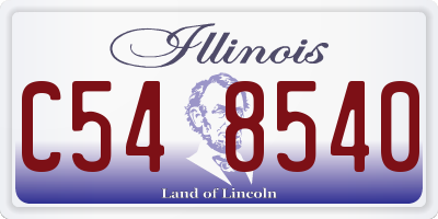 IL license plate C548540