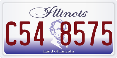IL license plate C548575
