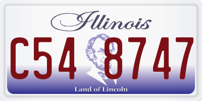 IL license plate C548747