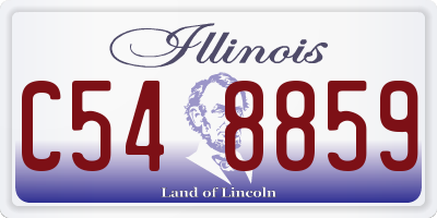 IL license plate C548859