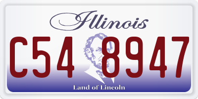 IL license plate C548947