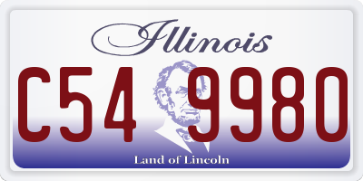 IL license plate C549980