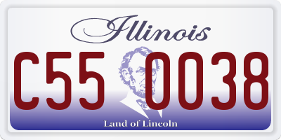 IL license plate C550038