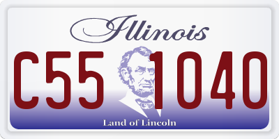 IL license plate C551040