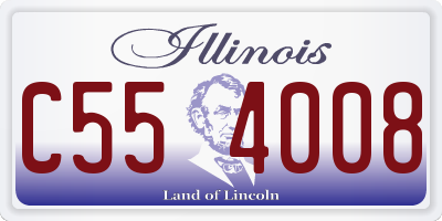 IL license plate C554008