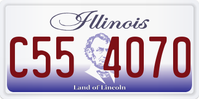 IL license plate C554070