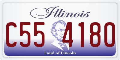 IL license plate C554180
