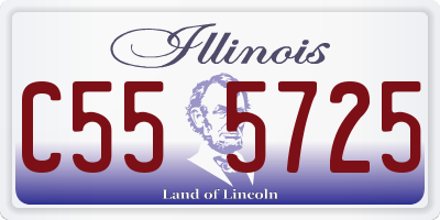 IL license plate C555725