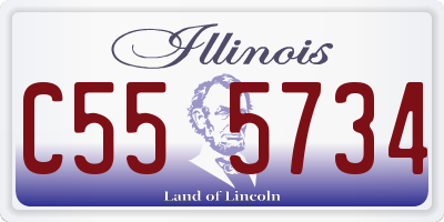 IL license plate C555734
