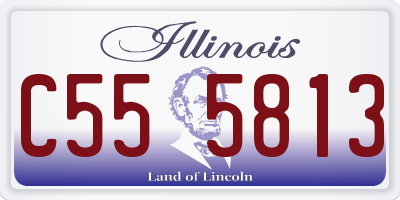 IL license plate C555813