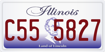 IL license plate C555827