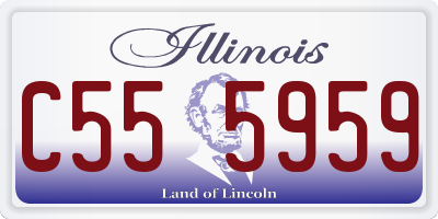IL license plate C555959