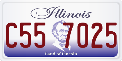 IL license plate C557025