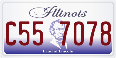 IL license plate C557078