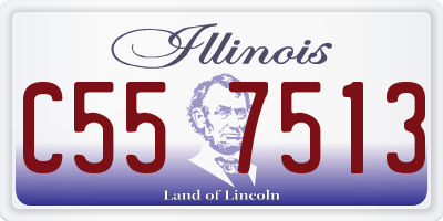 IL license plate C557513