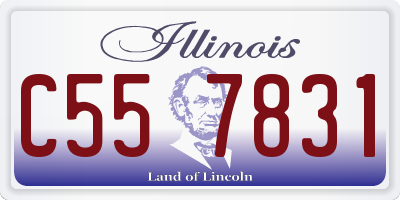 IL license plate C557831