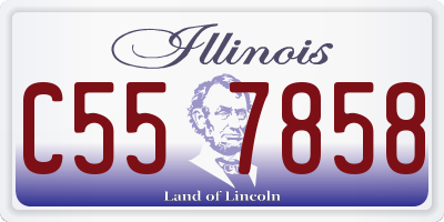 IL license plate C557858