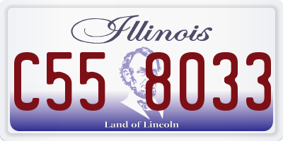 IL license plate C558033