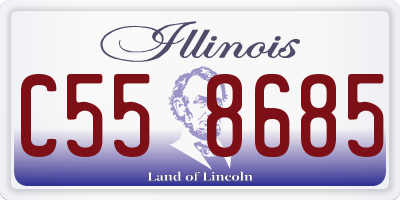 IL license plate C558685