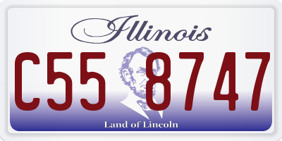 IL license plate C558747