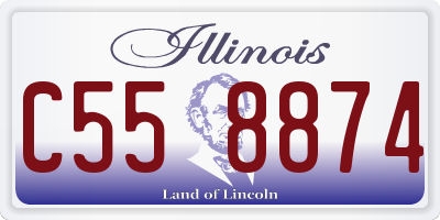 IL license plate C558874