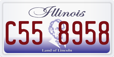 IL license plate C558958