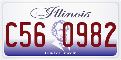IL license plate C560982