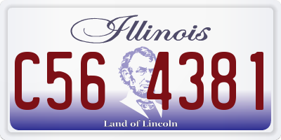 IL license plate C564381
