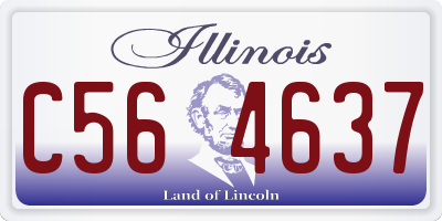 IL license plate C564637