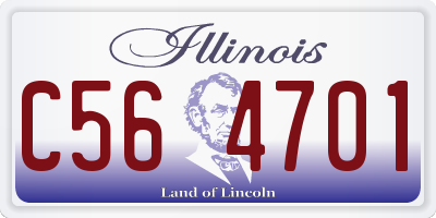 IL license plate C564701