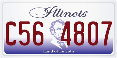 IL license plate C564807