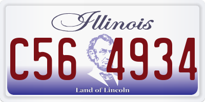 IL license plate C564934