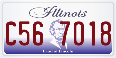 IL license plate C567018