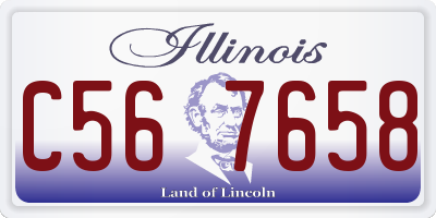 IL license plate C567658