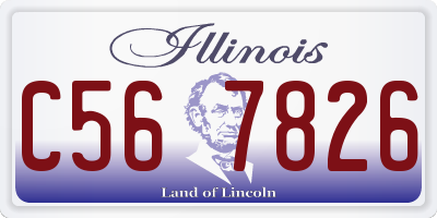 IL license plate C567826