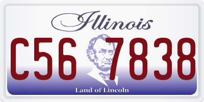 IL license plate C567838