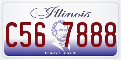 IL license plate C567888