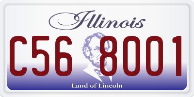 IL license plate C568001