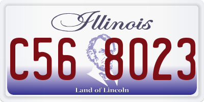 IL license plate C568023
