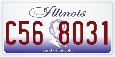 IL license plate C568031